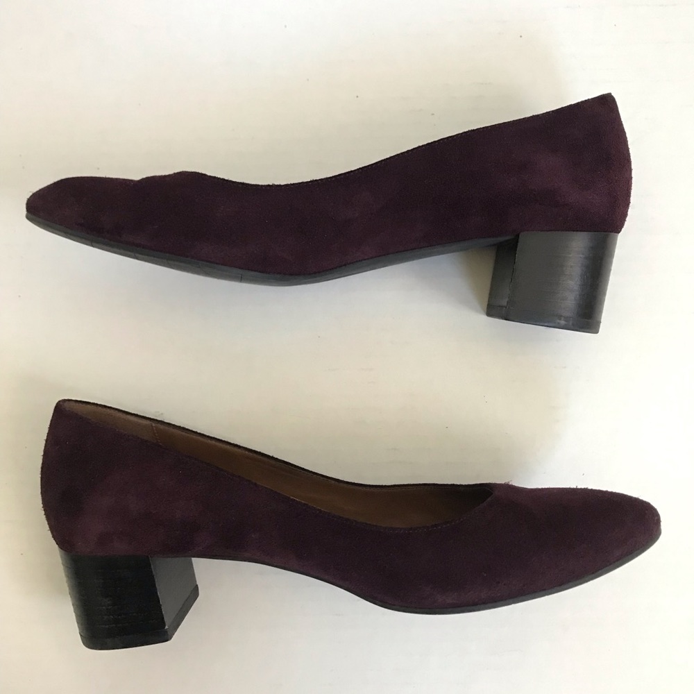 Aquatalia maroon block heel pumps Sz 8 - Picture 8 of 9